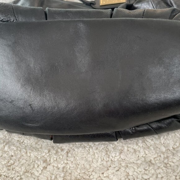 Badgley Mischka Black Leather Handbag - Picture 5 of 12